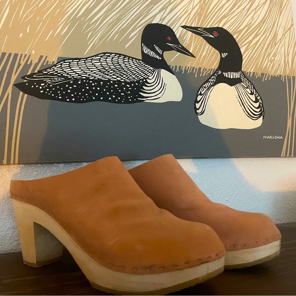 Bryr Clogs High heel Clay Suede size 39 / 9